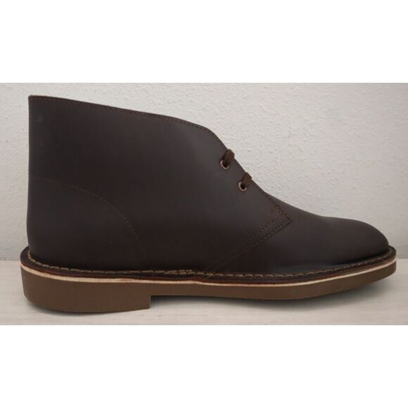 Clarks 26034135 Men\'s Sz 10.5M Dark Brown Leather Bushacre 2 Chukka Boots